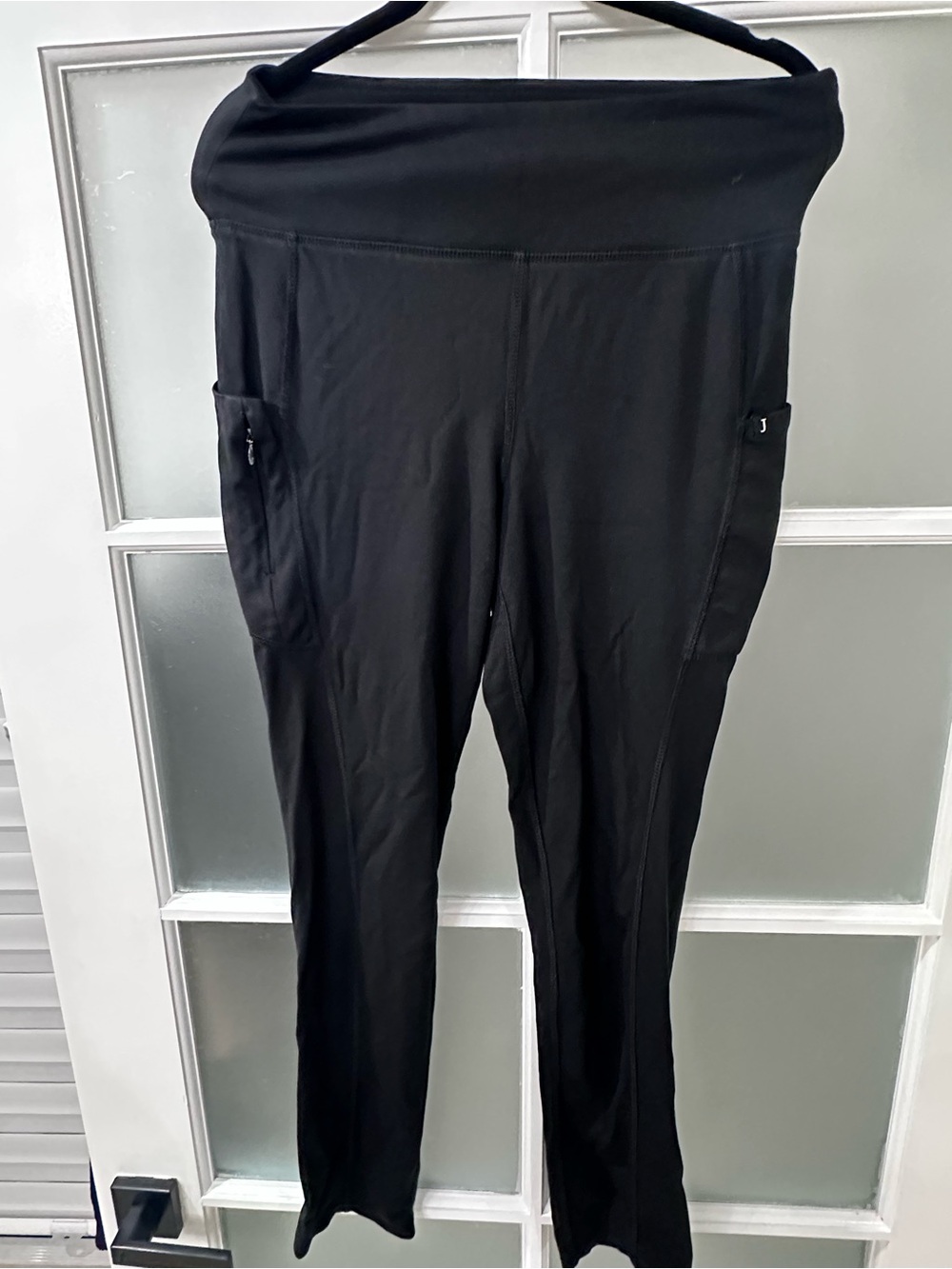 Jaanuu Women’s Black High-Rise Skinny Cargo Scrub Pants Size Small